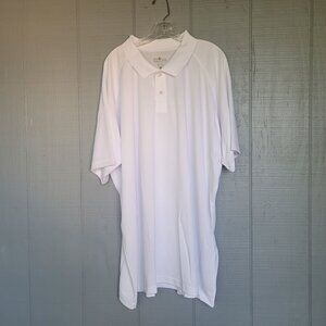 Charles River Men's Classic White Short-Sleeve Performance Polo Shirt. Size 5XL
